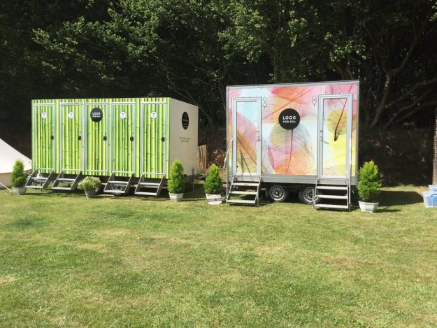 Glamping wedding toilets