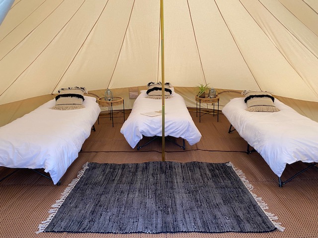 5m bell tent to sleep 3 people