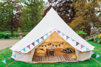 5m chill out bell tent at Somerley House, near Ringwood