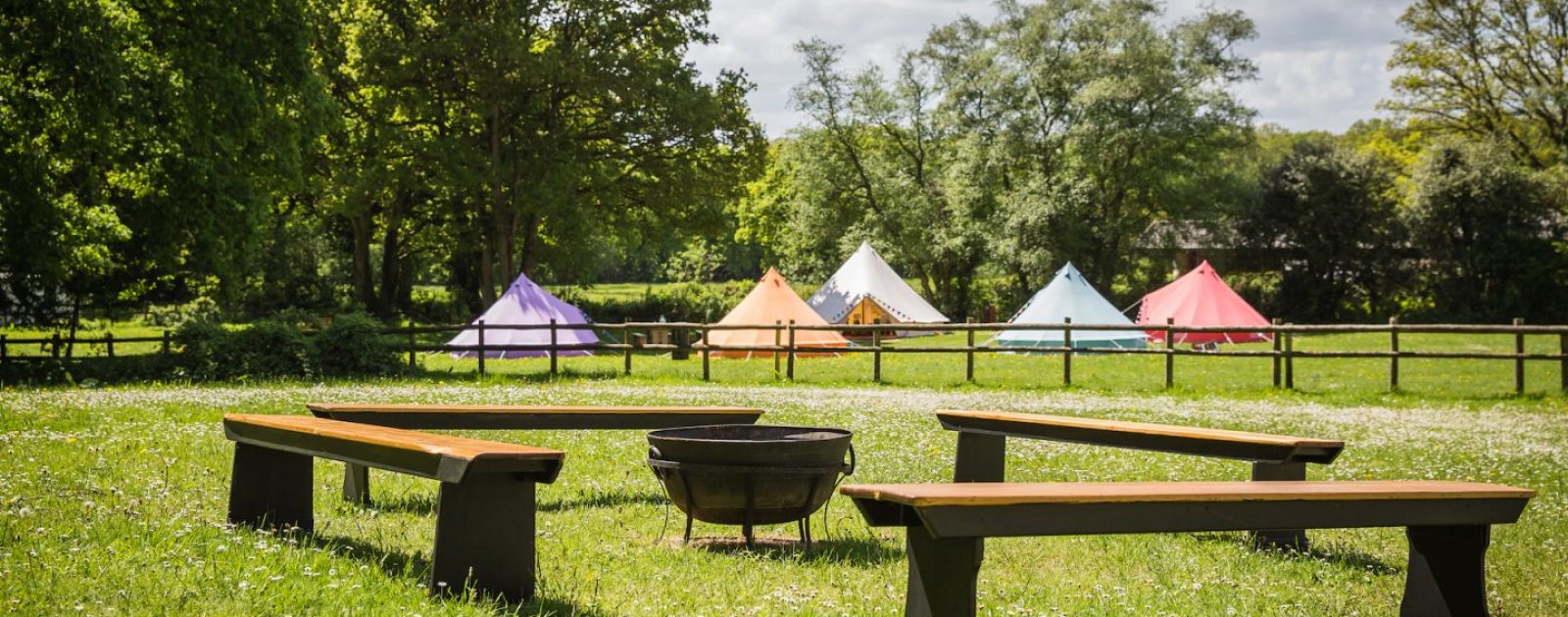 Beautiful Bells Hen Camp Tropic camp at our hen camp on the outskirts of the New Forest