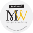 Margots wedding badge - Beautiful Bells are featured here for an outdoor wedding weekender photoshoot