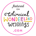 Featured on Whimsical Wonderland Weddings badge - Beautiful Bells have been featured in this national blog for an outdoor wedding